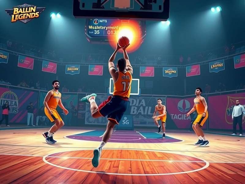 Indian Ballin Legends gameplay screenshot showing realistic basketball action